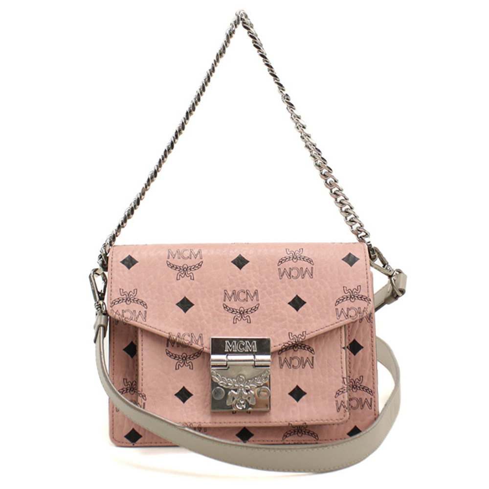 MCM Shoulder Bag MWRBAF002PZ001 Chain Women's Pink